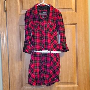 Girls Hurley Flannel Dress